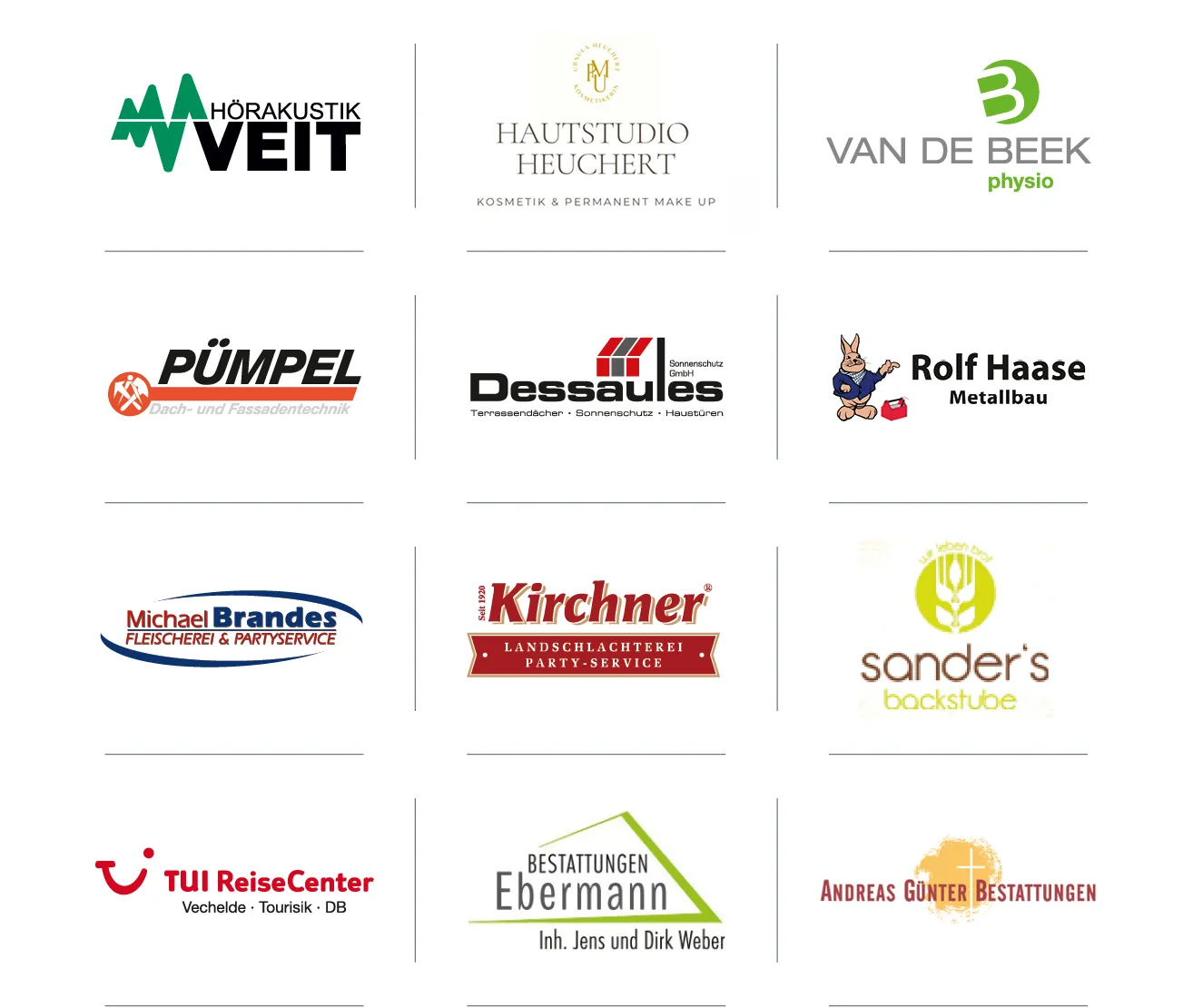 Mitglieder der Werbegemeinschaft