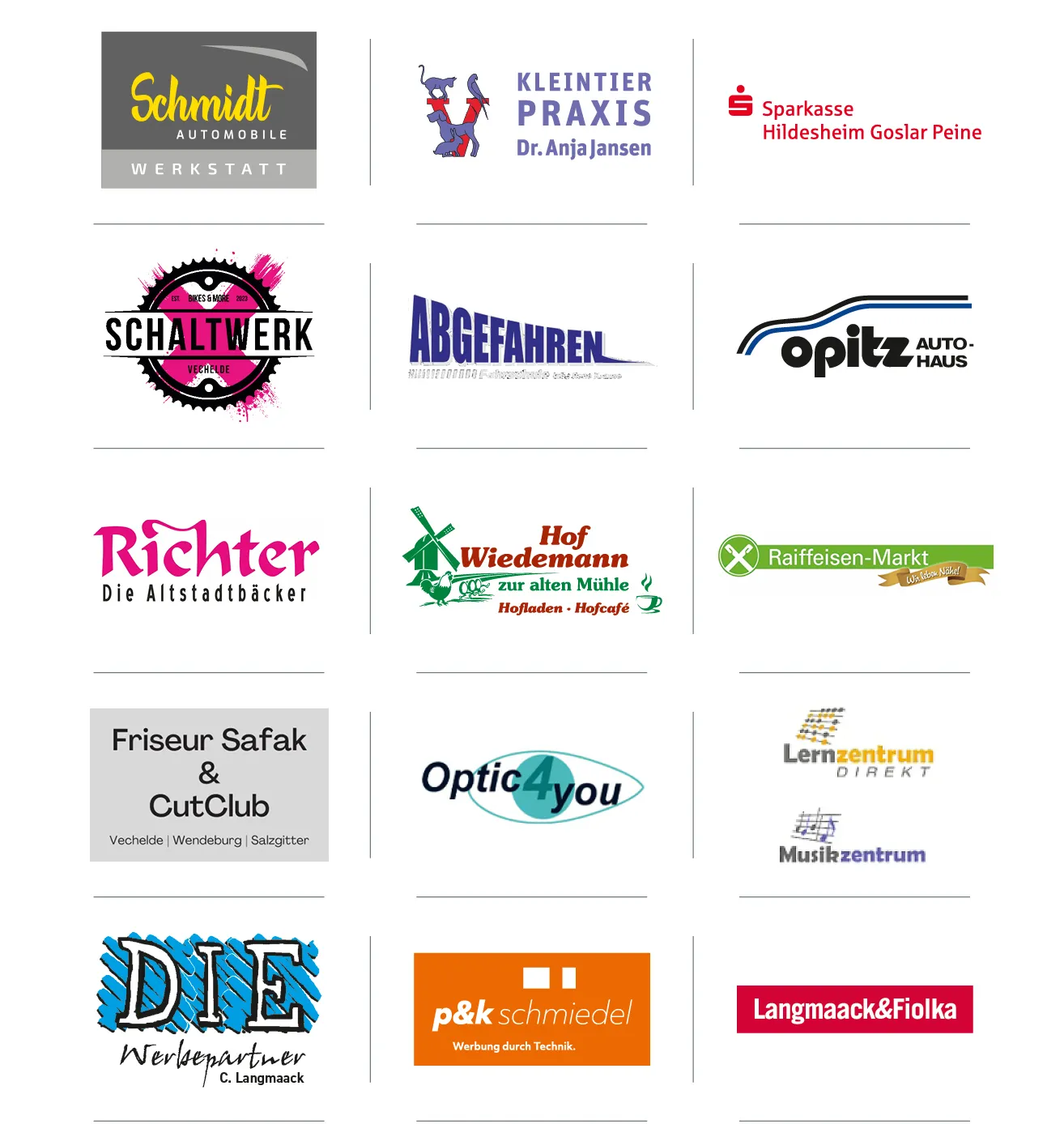 Mitglieder der Werbegemeinschaft
