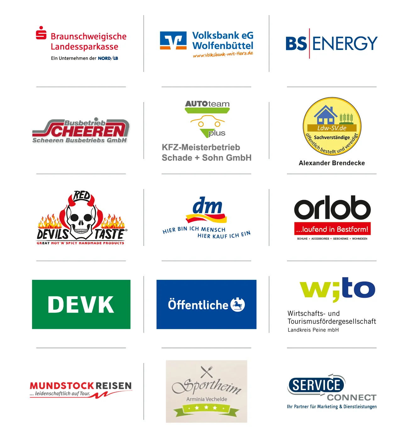 Mitglieder der Werbegemeinschaft