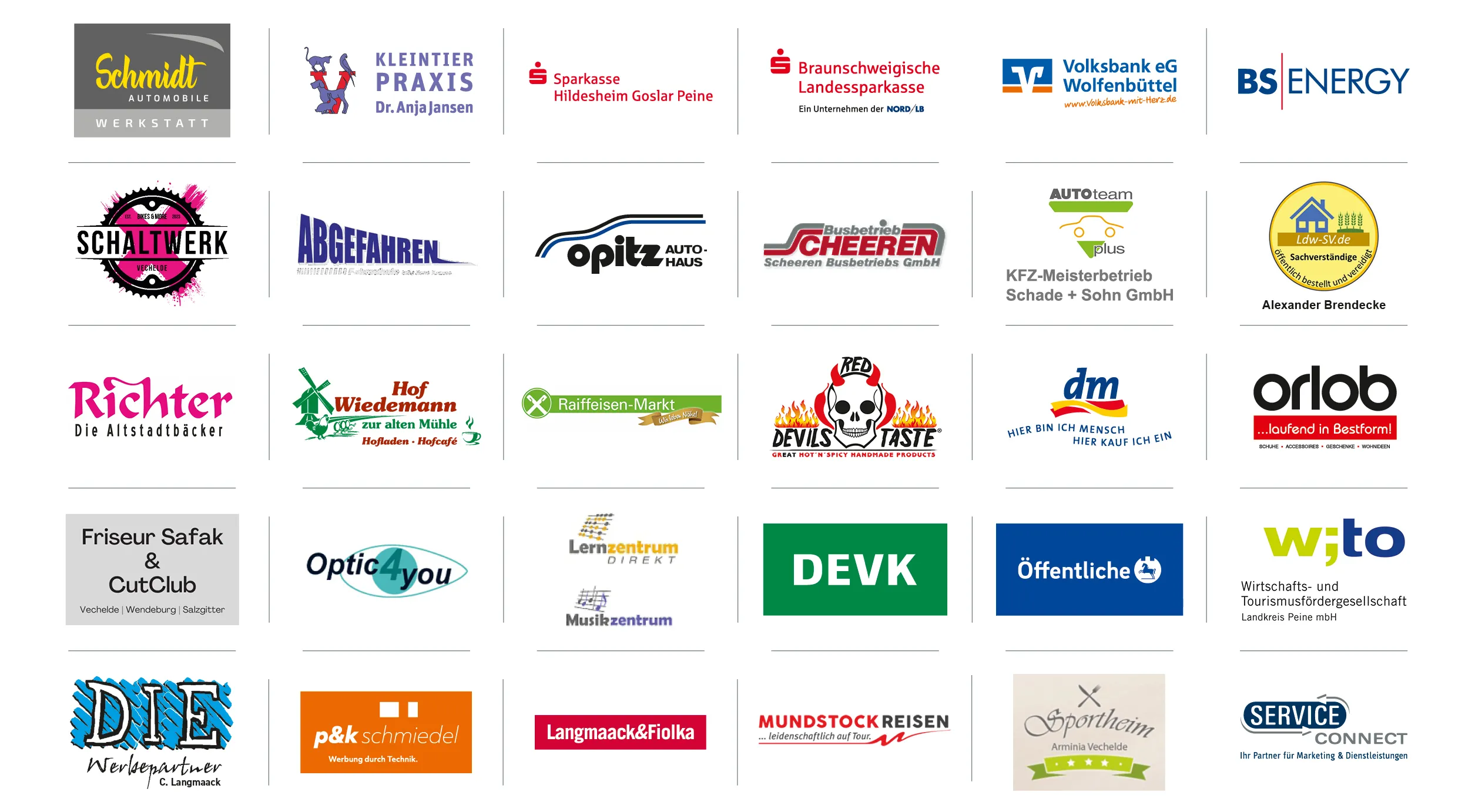 Mitglieder der Werbegemeinschaft